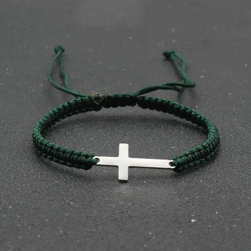 Braided Cross Bracelet