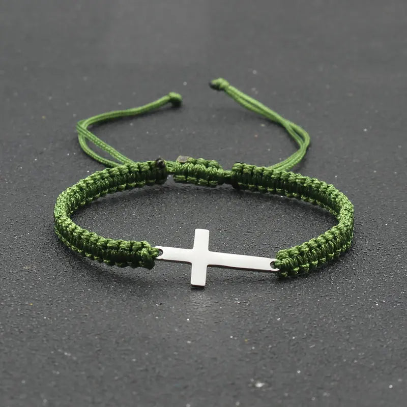 Braided Cross Bracelet