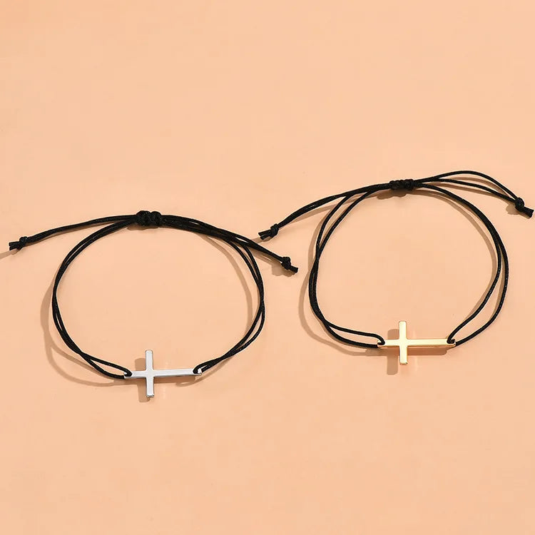 Cross Rope Bracelet - 2pcs