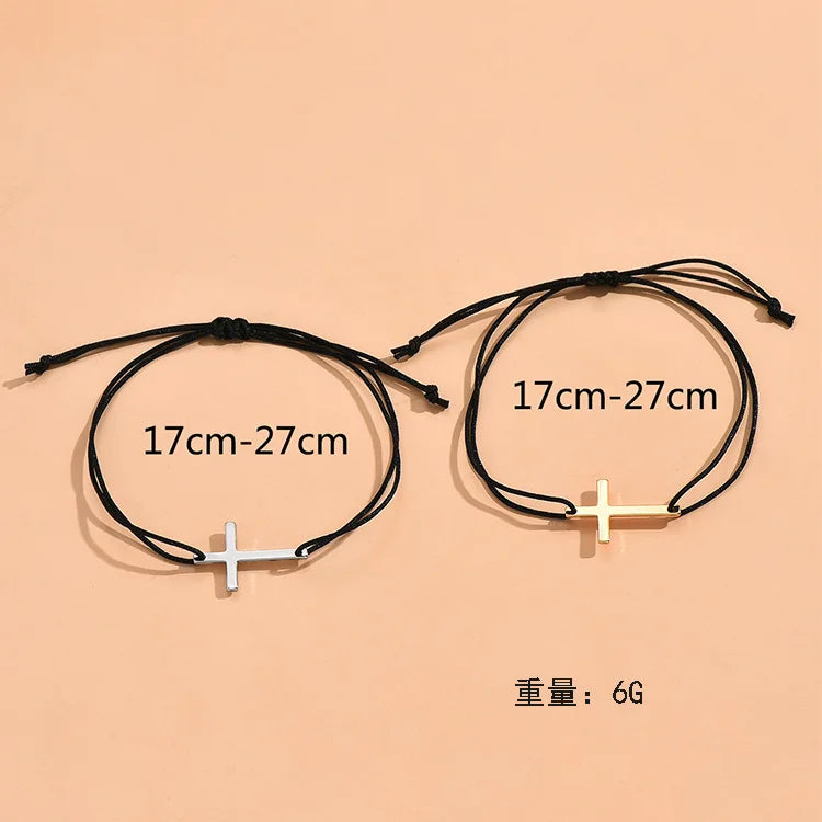 Cross Rope Bracelet - 2pcs