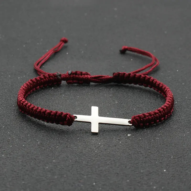 Braided Cross Bracelet