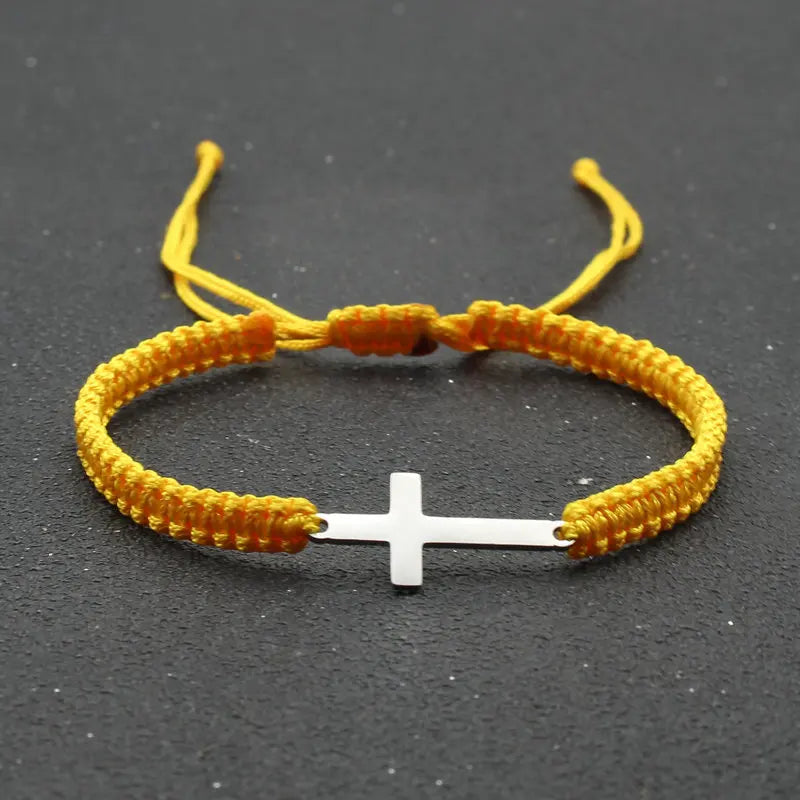 Braided Cross Bracelet