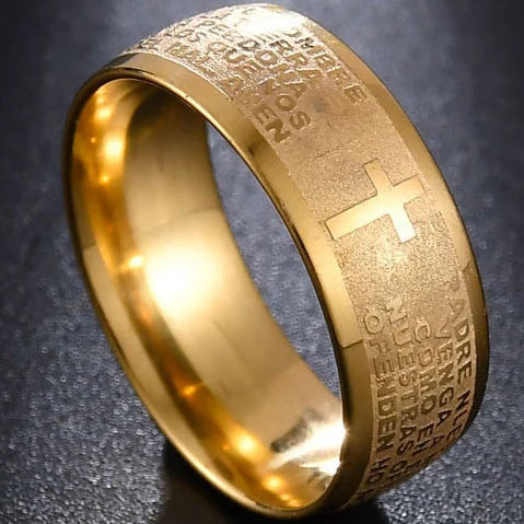 Stainless Cross Ring