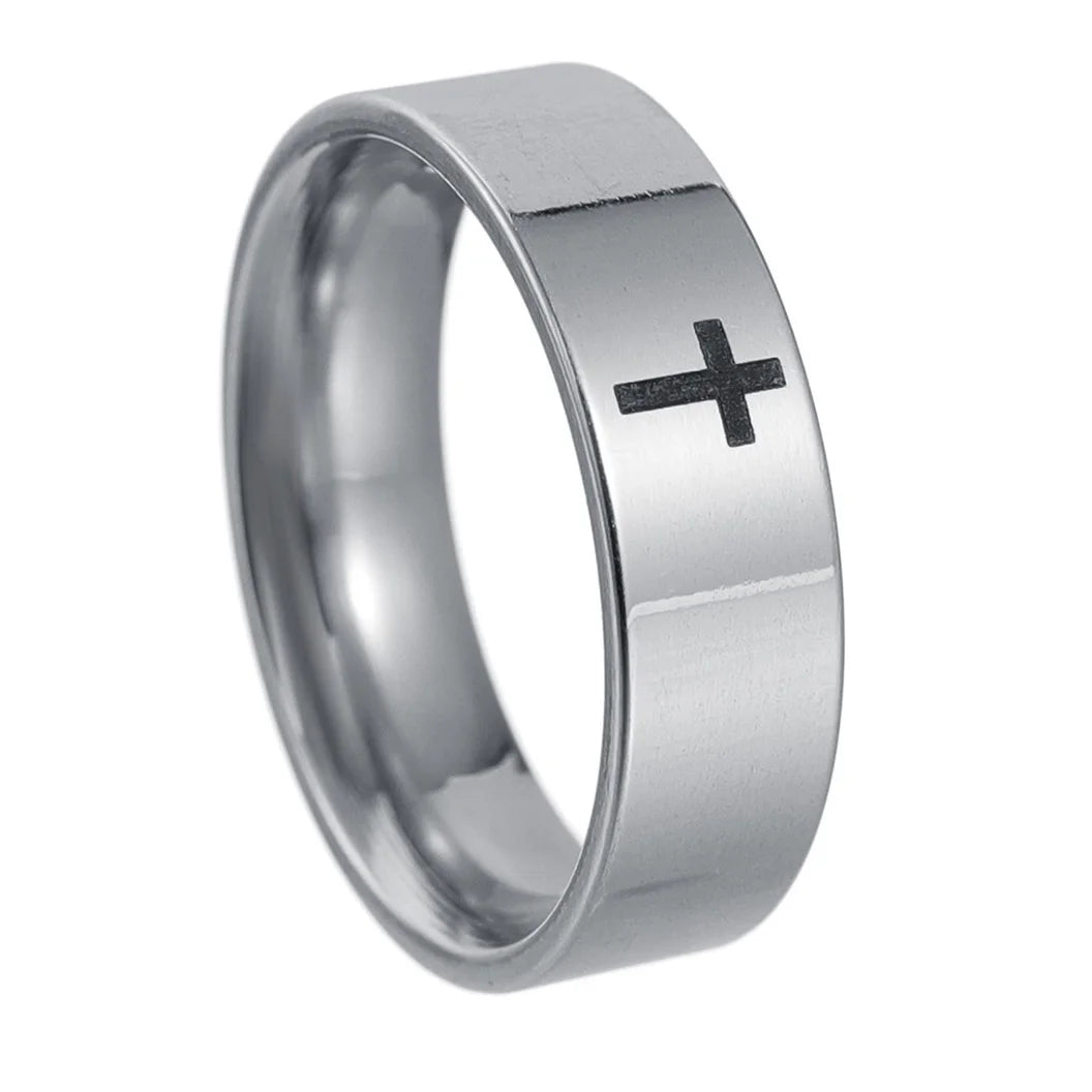 Stainless Cross Ring