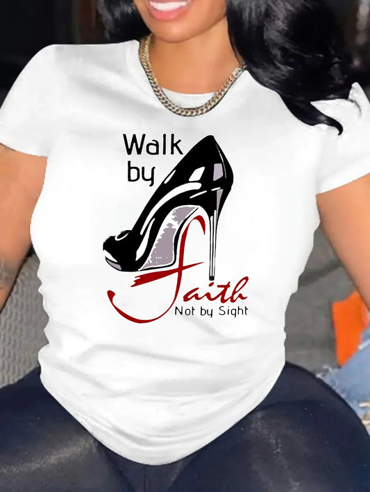 Faith Print Tee - Women’s Crew
