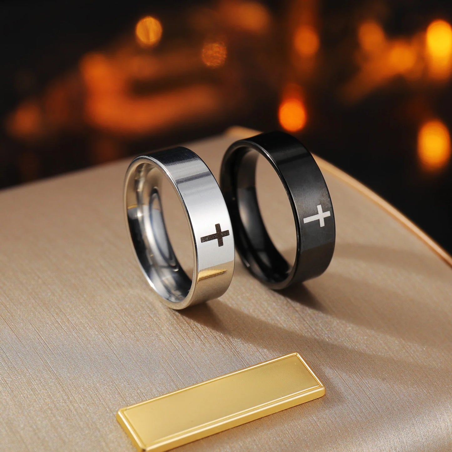 Stainless Cross Ring