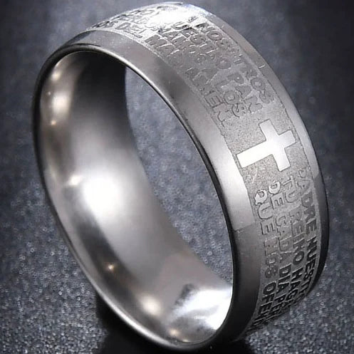 Stainless Cross Ring