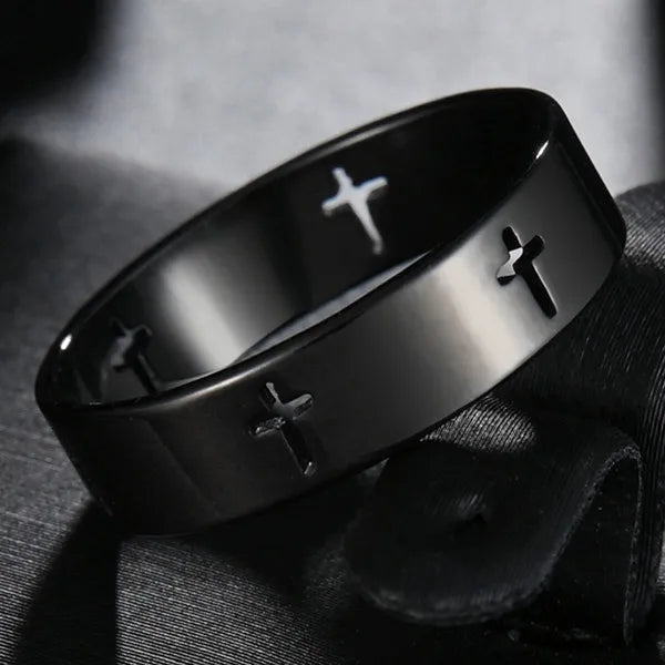 Stainless Cross Ring