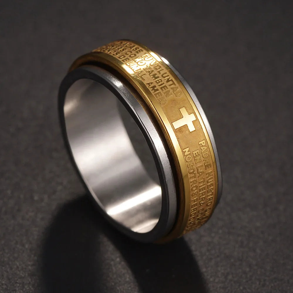 Stainless Cross Ring