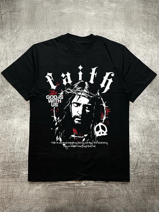 Faith Image Tee - Black Cotton