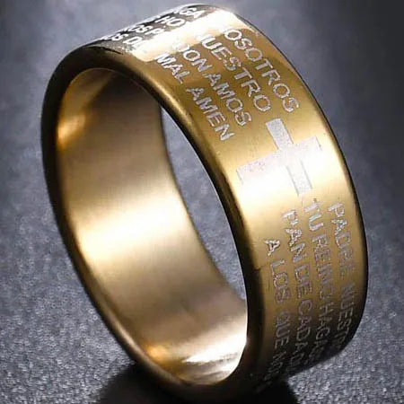 Stainless Cross Ring