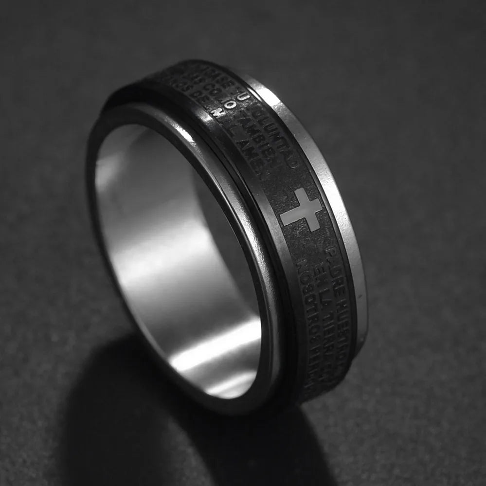 Stainless Cross Ring