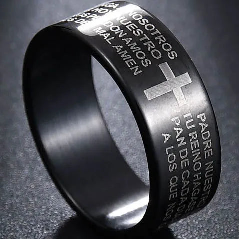 Stainless Cross Ring