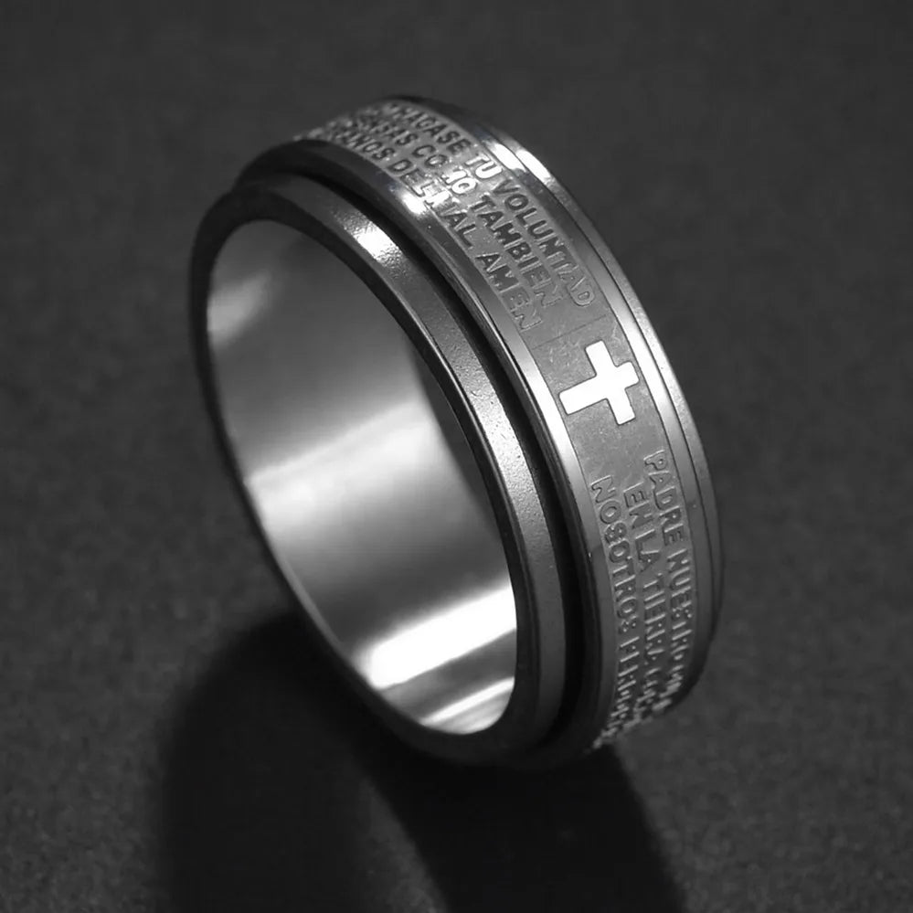 Stainless Cross Ring