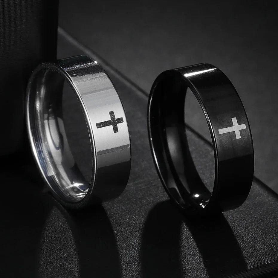 Stainless Cross Ring