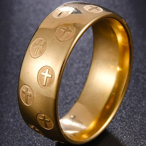 Stainless Cross Ring